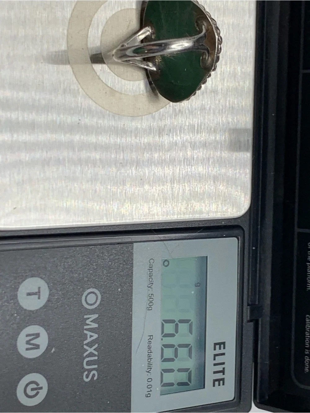 Vintage Navajo Style Green Turquoise Ring Sterling Silver Size 6 6.60g